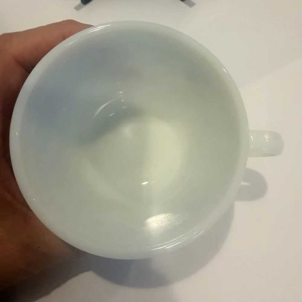 Pyrex Coffee Mug w/ matching Correlle Saucer Morning Blue Pattern Set Of 4 - Picture 5 of 9
